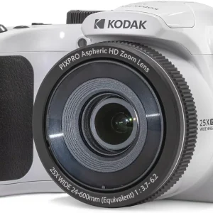 KODAK PIXPRO Astro Zoom AZ255 Dijital Fotoğraf Makinesi -16MP, 25x Optik Zoom, 3 inç LCD Ekran, 1080P Full HD Video (Beyaz)
