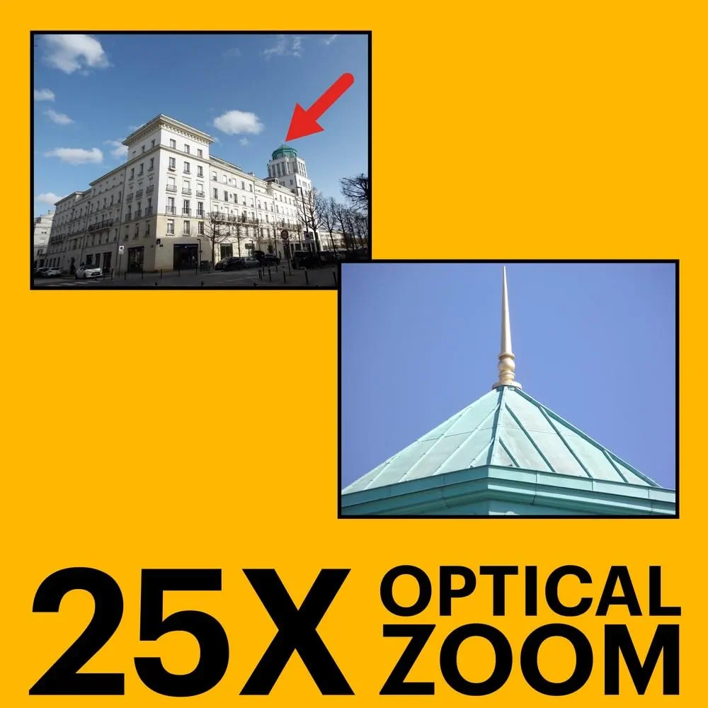 KODAK PIXPRO Astro Zoom AZ255 Dijital Fotoğraf Makinesi -16MP, 25x Optik Zoom, 3 inç LCD Ekran, 1080P Full HD Video (Beyaz) - Görsel 4