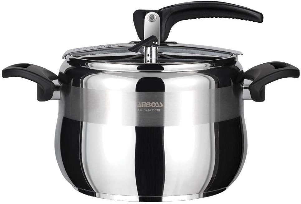 Amboss Amber Klasik Düdüklü Tencere 6 lt Siyah