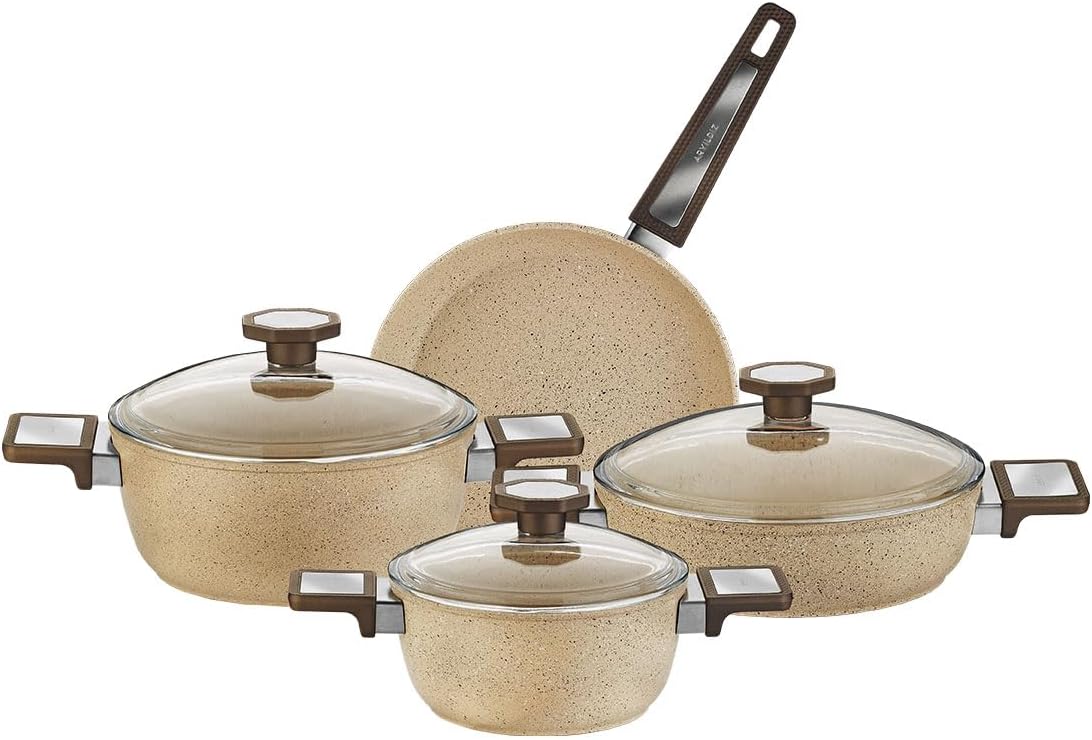 Aryıldız Vortex Capuucino 7 Parça Tencere Seti - Görsel 2