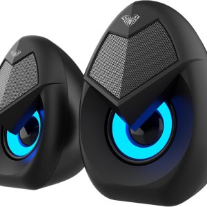 Aula N-69 2 * 3W RGB LED Işıklı Masaüstü Oyuncu Laptop PC Bilgisayar Hoparlörü