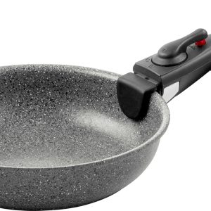 BALLARINI Torre kızartma tavası, 20 cm, seramik kaplama, indüksiyonlu ocaklara uygun, çıkarılabilir sap, alüminyum