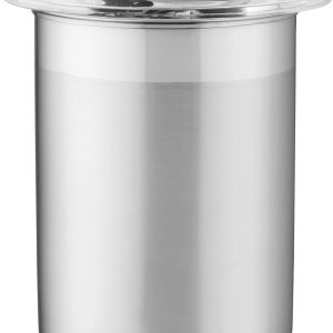 BergHOFF Eclipse saten paslanmaz çelik saklama kabı ile şeffaf akrilik Kapak, 12 x 16 cm, gümüş