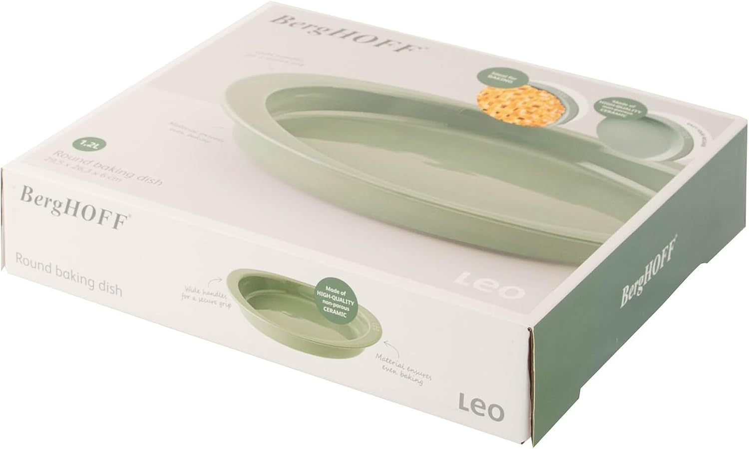 Berghoff Balance Seramik Yuvarlak Fırın Kabı 24,5 x 24 x 5 Cm - Görsel 4