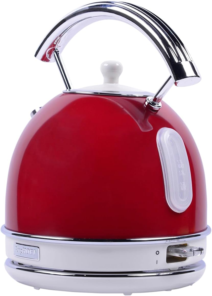Berghoff GEM RETRO 1.7 Litre Kırmızı Yuvarlak Su Isıtıcısı - Görsel 3