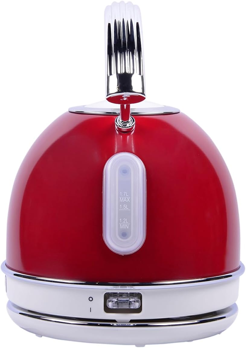 Berghoff GEM RETRO 1.7 Litre Kırmızı Yuvarlak Su Isıtıcısı - Görsel 4