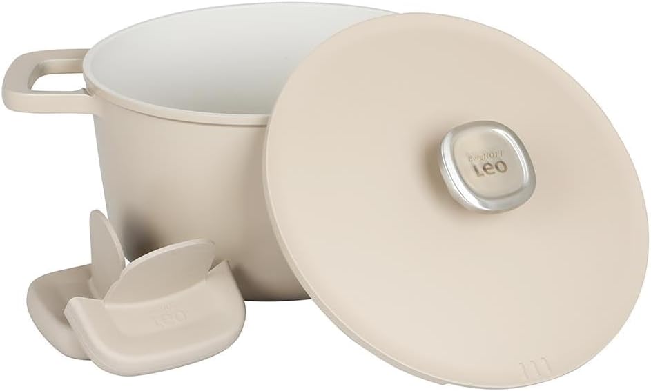 Berghoff LEO PHANTOM KAPAKLI YAPIŞMAZ DERİN TENCERE 24 CM LATTE