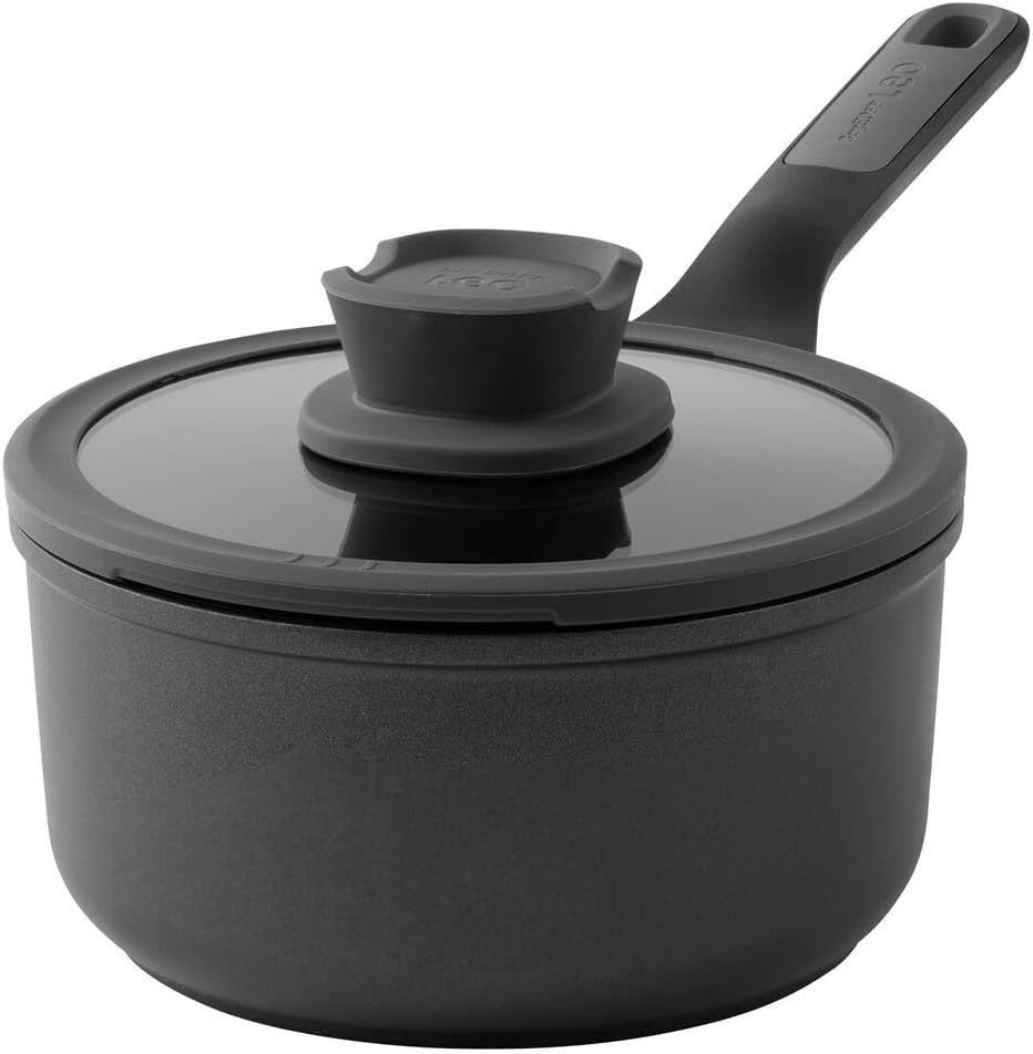 Berghoff LEO STONE Yapışmaz Kapaklı Alüminyum Döküm Sos Tenceresi 18 cm - Görsel 2