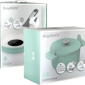 Berghoff Leo Phantom Kapaklı Yapışmaz Derin Tencere 24 Cm ve Kızartma Tavası 24 Cm Forest Green