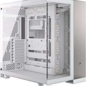 CORSAIR 6500X Mid-Tower Dual Chamber PC Case - White/Satin Gray Aluminum (CC-9011285-WW)