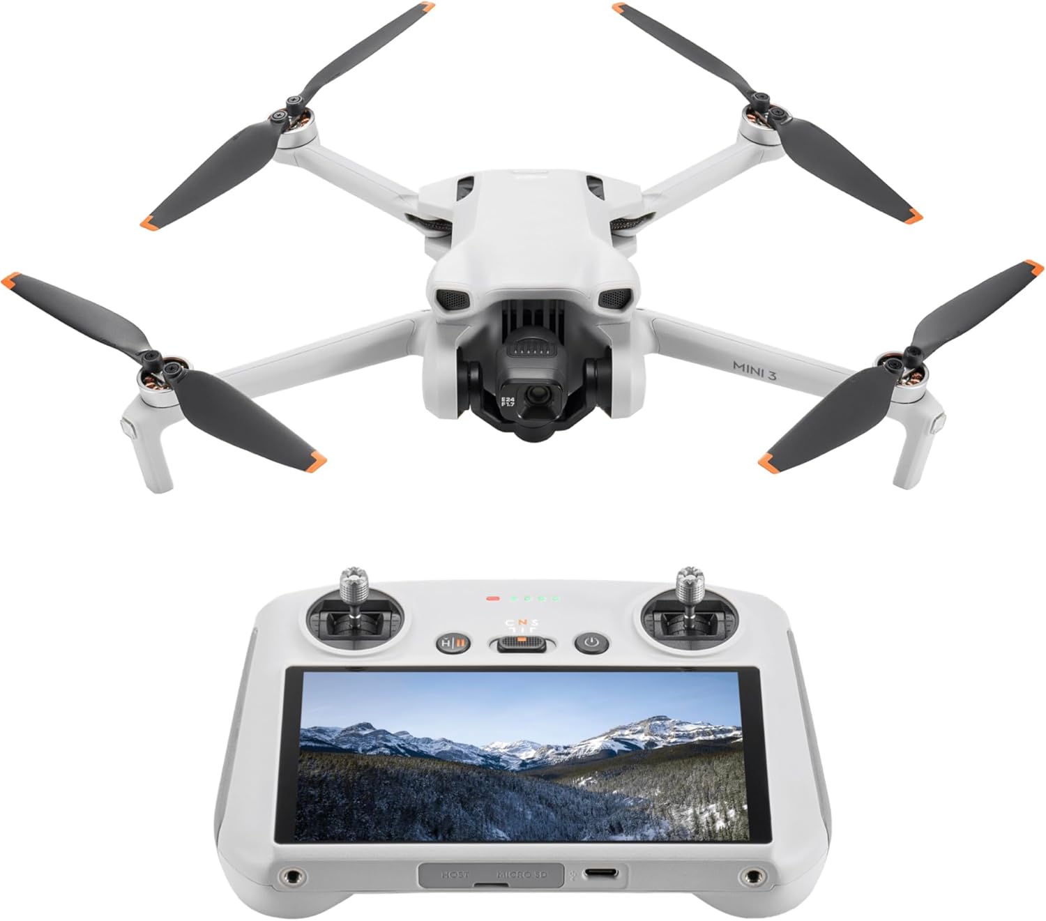 DJI Mini 3 (DJI RC - Ekran kumandalı) - 249 Gram ağırlık, 10 km uzağa gidebilen, 1/1,3 inç 4K çekim özellikli 38 dakika uçuş