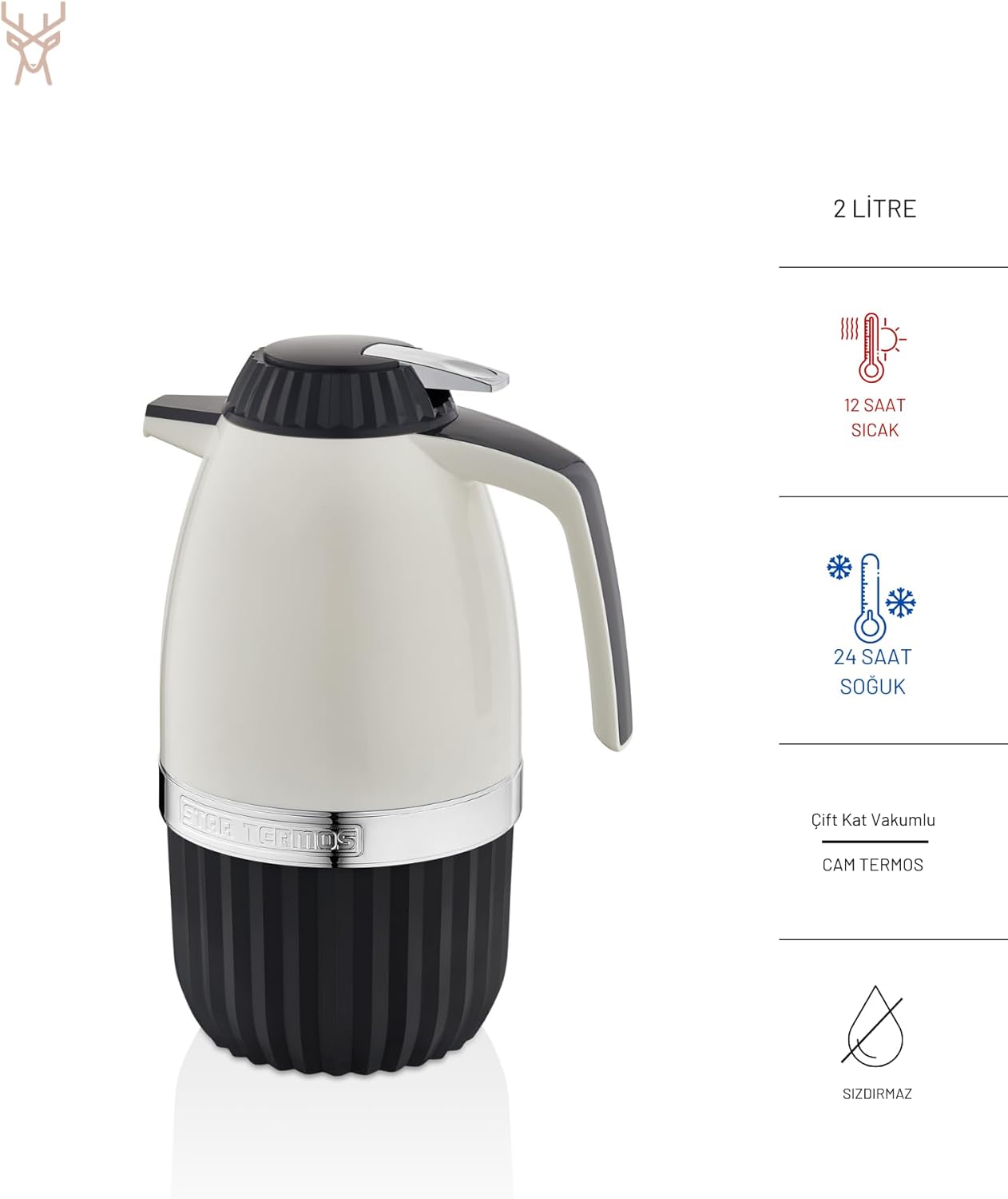 Elegant Serisi 2 Litre Cam Termos - Görsel 2