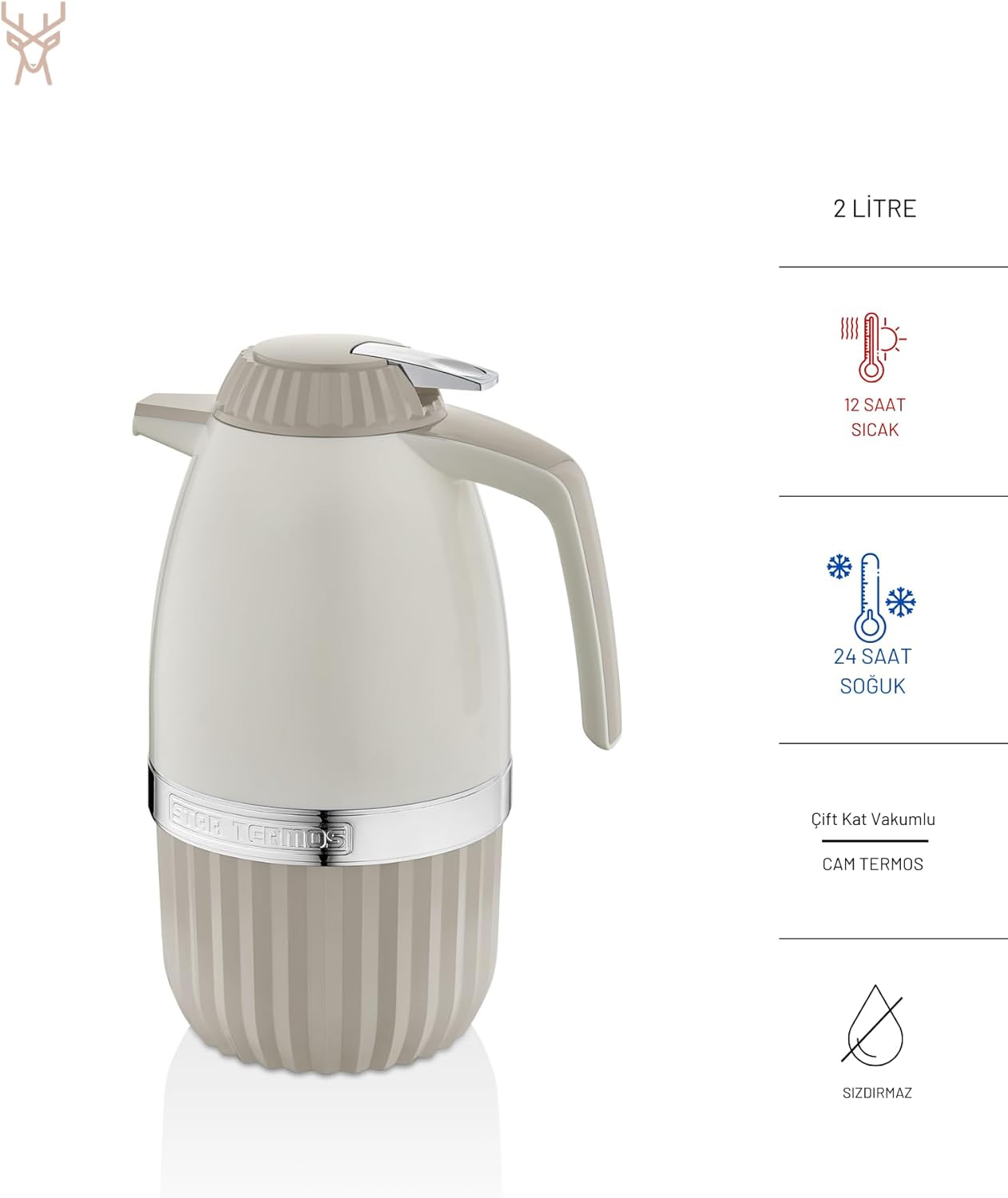 Elegant Serisi 2 Litre Cam Termos - Görsel 3