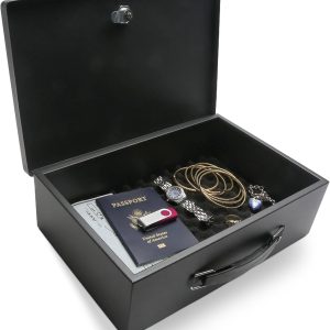 Honeywell Kasa & Kapı Kilitleri 6104 Yangına Dayanıklı Çelik Güvenlik Kasası, Tuş Kilidi, 0,17 Ayaklar, Siyah