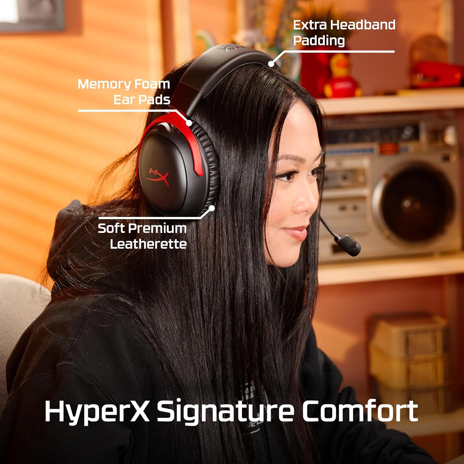 HyperX Cloud III S Wireless Black-Red Gaming Headset Kablosuz Oyuncu Kulaklığı - Görsel 5