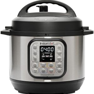 Instant Pot Akıllı Pişirici, 3 Litre Kapasite, Elektrikli Düdüklü, Yavaş Pişirme, Pilav Pişirme, Kızartma Modu, Yoğurt Hazırlayıcı, Buharlı Pişirme Ve Yemek Isıtma Özelliği, Paslanmaz Çelik/Siyah