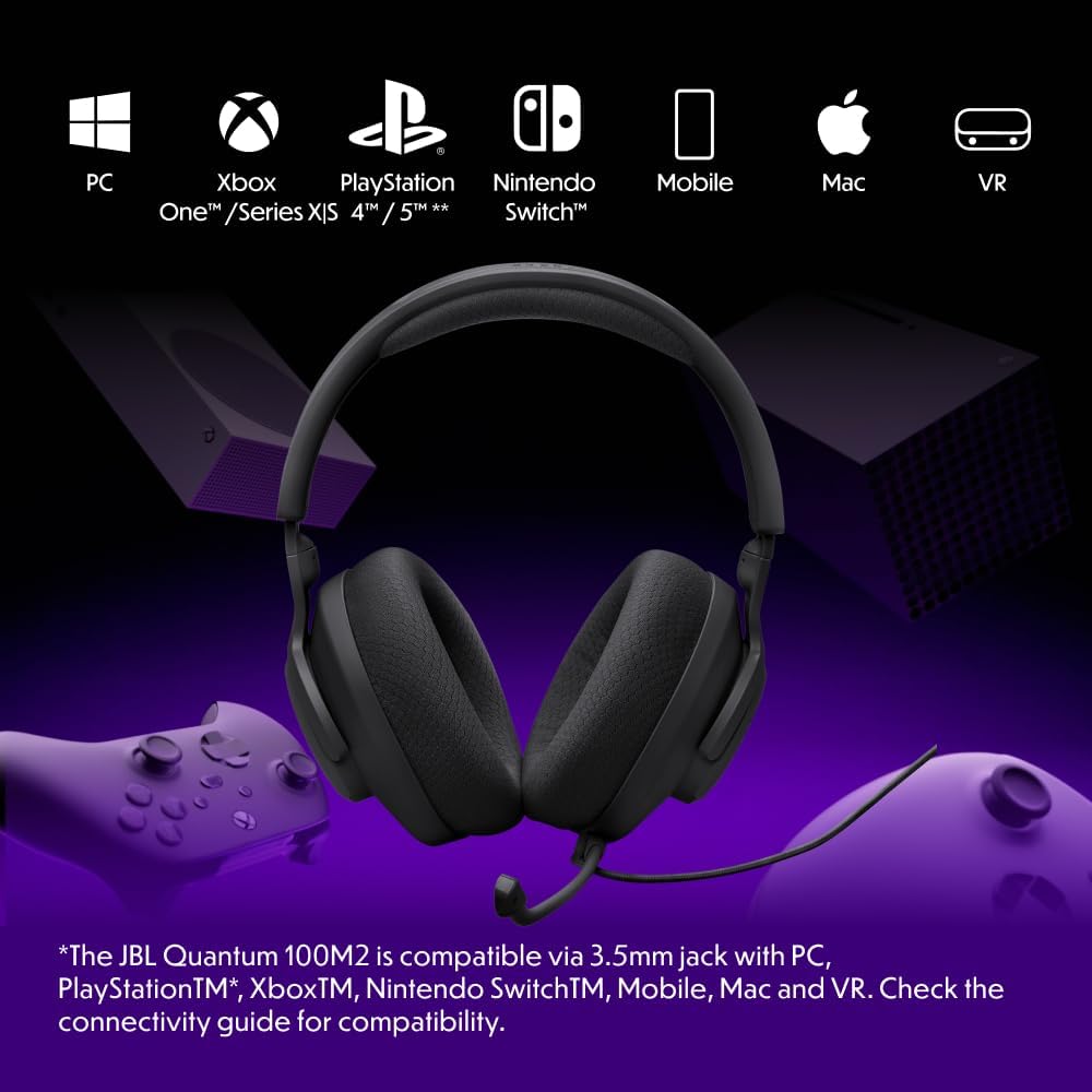 JBL Quantum 100M2,Gaming Kulaklık,Kablolu,Siyah - Görsel 4