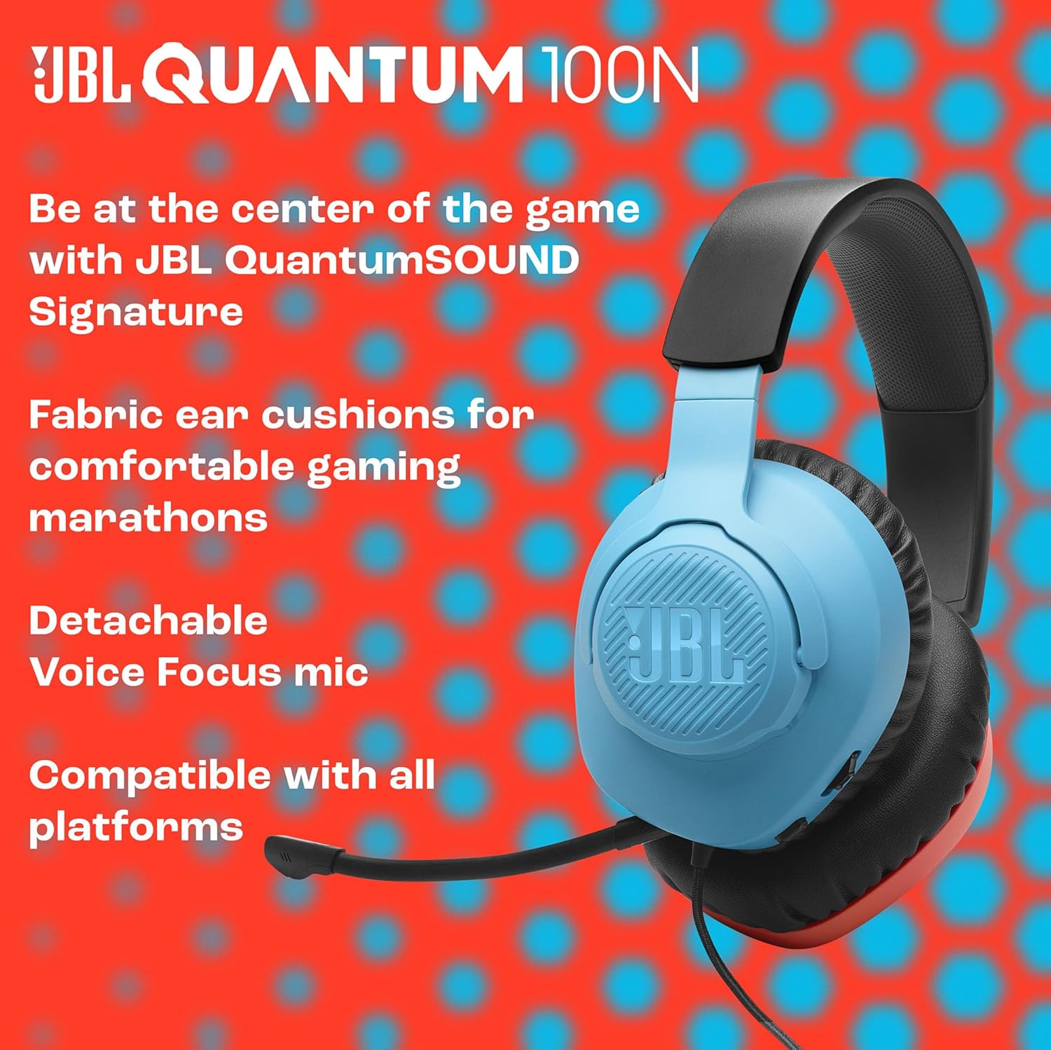 JBL Quantum 100N,NINTENDO Gaming Kulaklık,Kablolu - Görsel 4