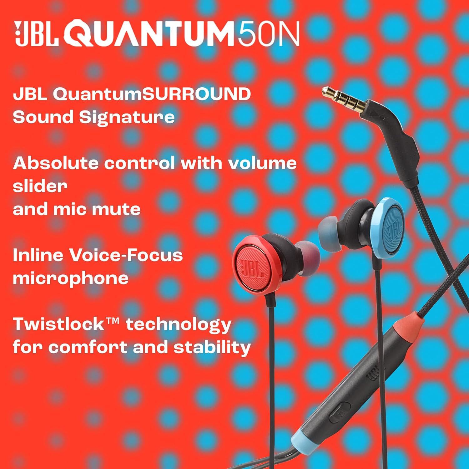 JBL Quantum 50 Nintendo,Gaming Kulaklık,Kablolu,Siyah - Görsel 2