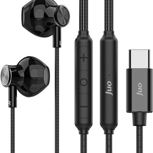 Juo Type-C Mikrofonlu Kablolu Kulak İçi Kulaklık Metal DAC Çip Destekli ENC Gürültü Engelleme