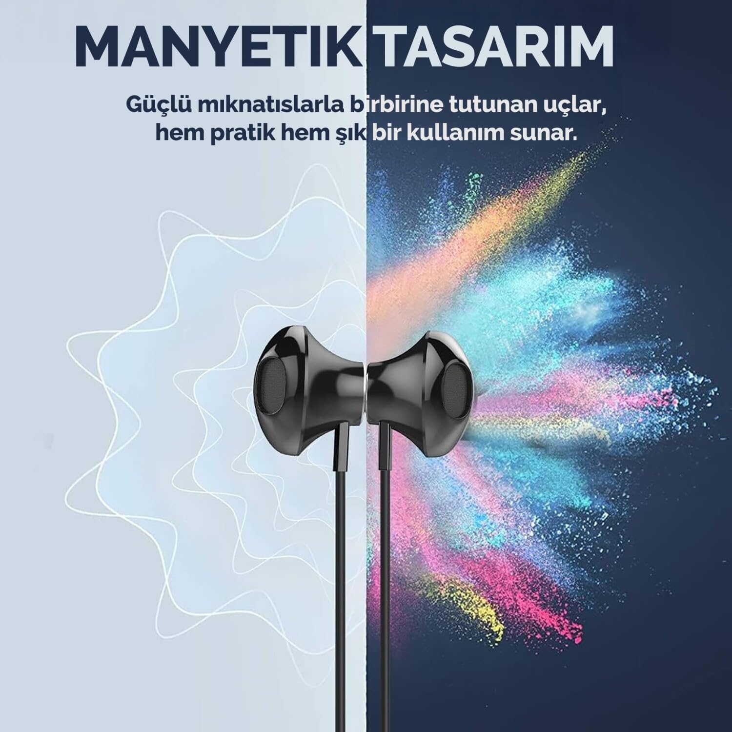 Juo Type-C Mikrofonlu Kablolu Kulak İçi Kulaklık Metal DAC Çip Destekli ENC Gürültü Engelleme - Görsel 3