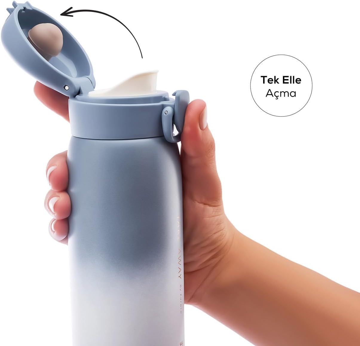 KARACA SKYFALL ÇELİK SIZDIRMAZ MAVI TERMOS 350 ML - Görsel 4