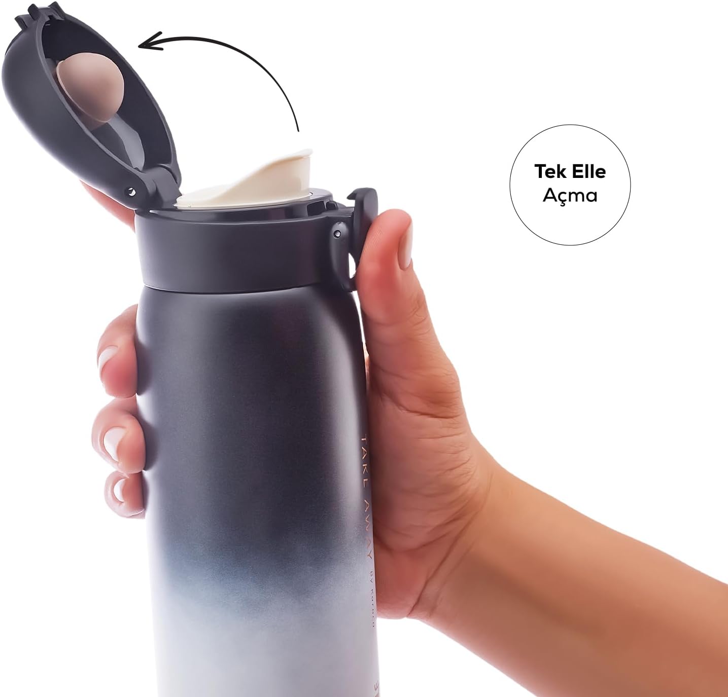 KARACA SKYFALL ÇELİK SIZDIRMAZ TERMOS 500 ML SİYAH - Görsel 4