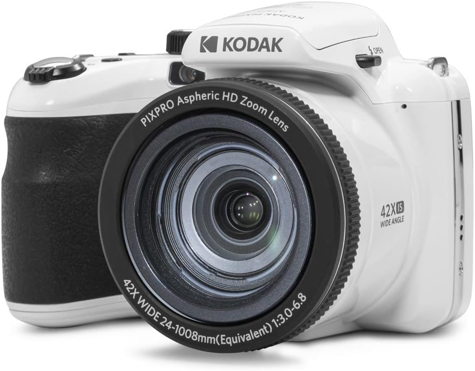 KODAK PIXPRO Astro Zoom AZ425 Dijital Fotoğraf Makinesi -20MP, 42x Optik Zoom, 3 inç LCD Ekran, 1080P Full HD Video, 24mm Geniş Açı (Beyaz)