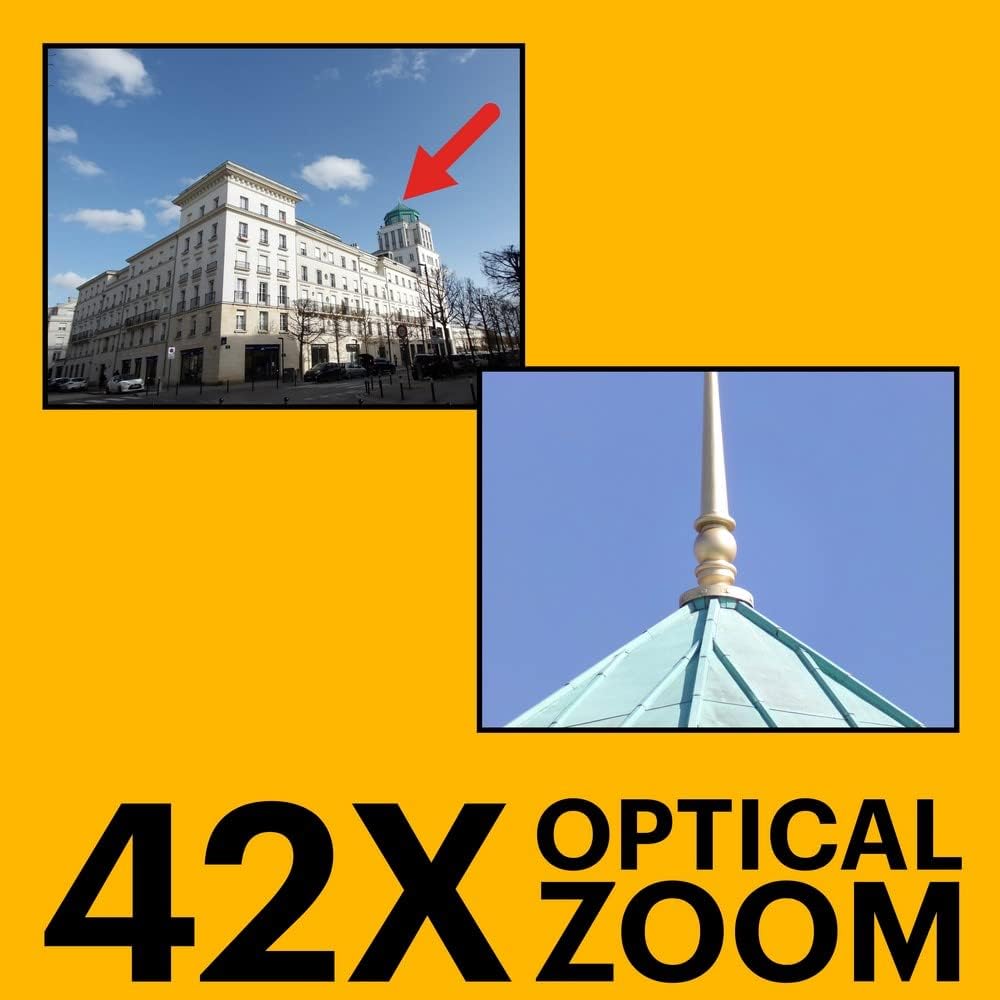 KODAK PIXPRO Astro Zoom AZ425 Dijital Fotoğraf Makinesi -20MP, 42x Optik Zoom, 3 inç LCD Ekran, 1080P Full HD Video, 24mm Geniş Açı (Kırmızı) - Görsel 3