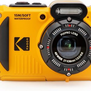 KODAK PIXPRO WPZ2 15M Su Geçirmez Fotoğraf Makinesi - 16MP, 4x Optik Zoom, 1080P Full HD Video (Sarı)