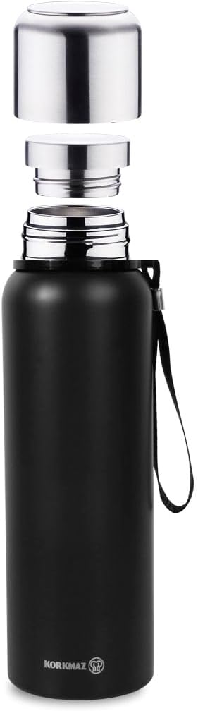 KORKMAZ A5562-1 Forest Termos 750Ml. Siyah