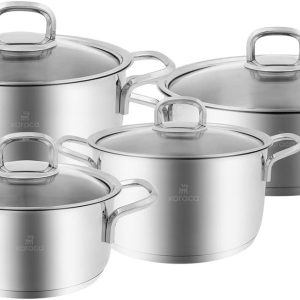 Karaca Sakura PowerSteel 316+ Çelik İndüksiyon Tabanlı 8 Parça Tencere Seti