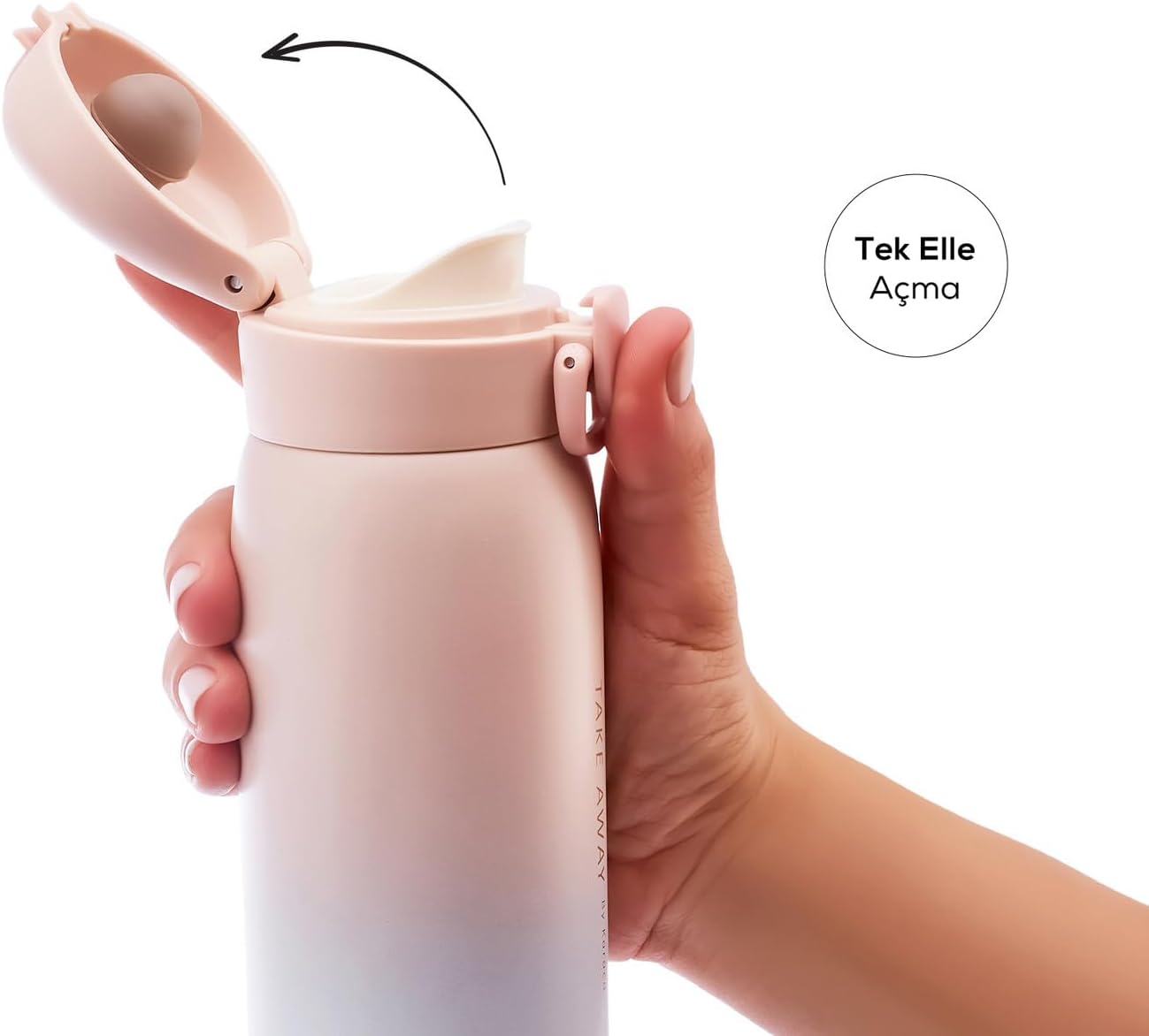 Karaca Skyfall Çelik Sızdırmaz Termos 350 ml Pembe - Görsel 4