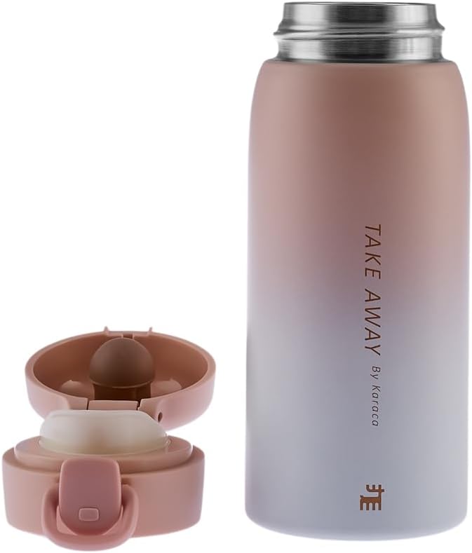Karaca Skyfall Çelik Sızdırmaz Termos 350 ml Pembe - Görsel 5