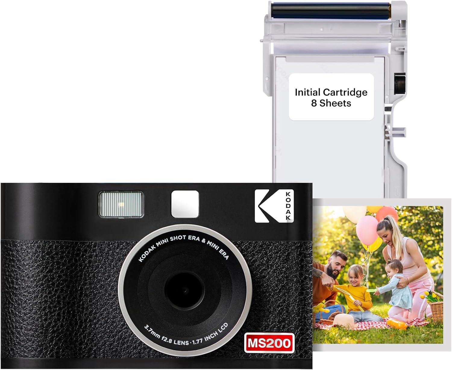 Kodak Mini Shot 2 ERA - Fotoğraf Makinesi + Anında Baskı Fotoğraf Yazıcısı 5.34x8.64 cm (Kredi Kartı Boyutunda Baskı) 4Pass Baskı Teknolojisi