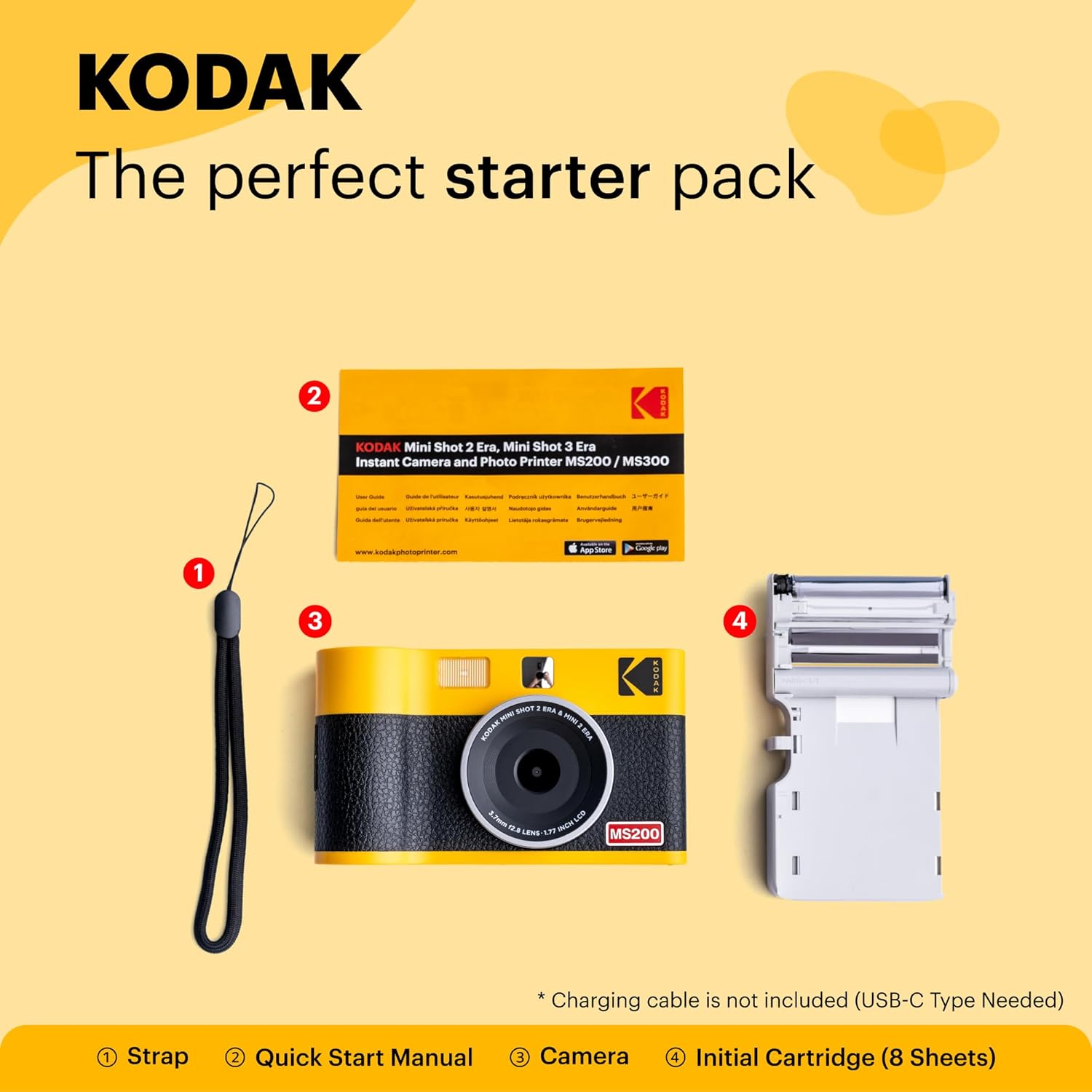 Kodak Mini Shot 2 ERA - Fotoğraf Makinesi + Anında Baskı Fotoğraf Yazıcısı 5.34x8.64 cm (Kredi Kartı Boyutunda Baskı) 4Pass Baskı Teknolojisi - Görsel 3