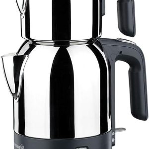 Korkmaz Demkolik Inox/Siyah Elektrikli Çaydanlık