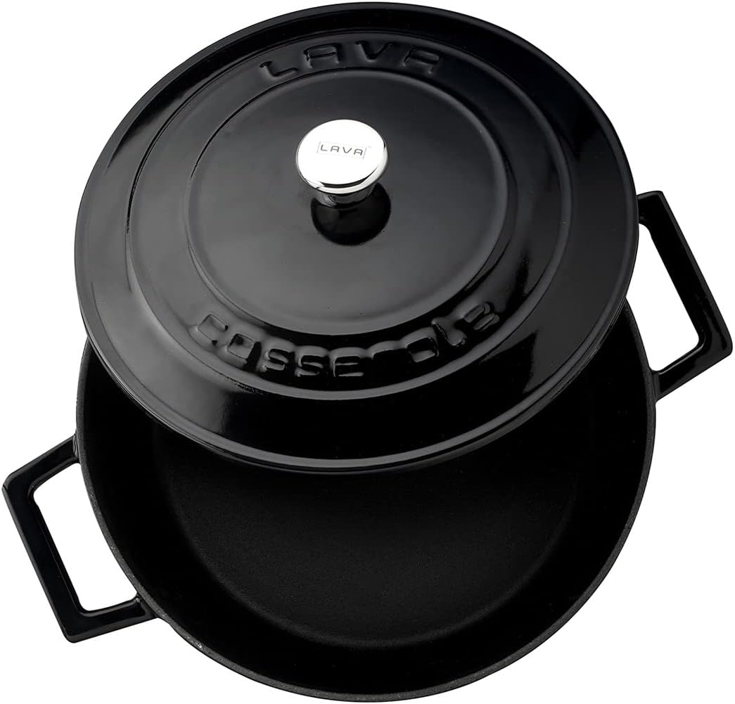 Lava Metal Döküm Yuvarlak Tencere, 24 Cm, Siyah - Görsel 3