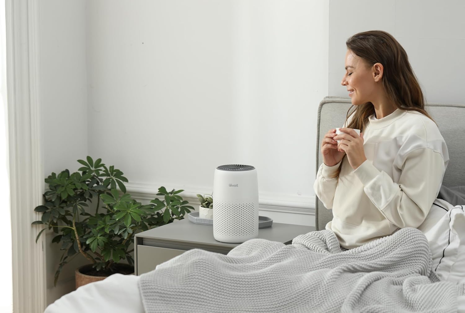 Levoit Ev Tipi Hava Temizleme Cihazı, Etkili Filtreleme, 25 Db Düşük Ses, Daha, İyi Uyku İçin, Koku Süngeri, 7W, Ekonomik, 3 Üfleme Hızı, Ofis Için, Core Mini, Beyaz - Görsel 5