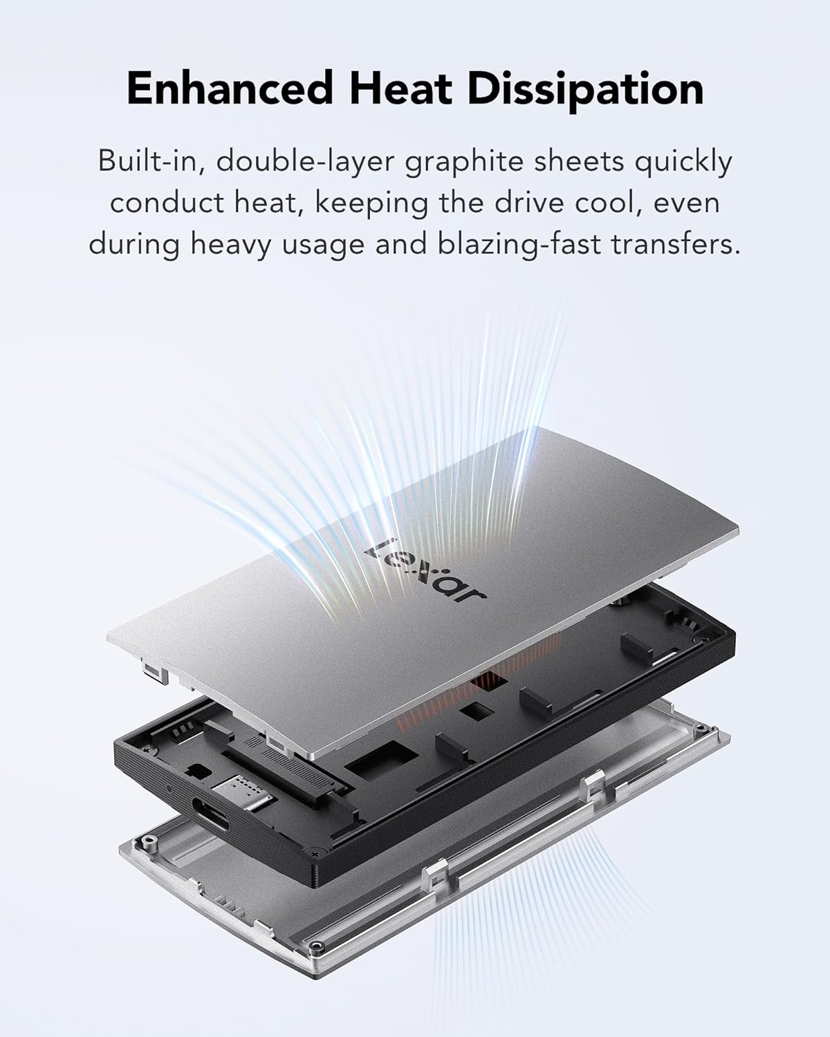 Lexar ES3 Harici SSD 1TB, USB3.2 Gen2 Taşınabilir SSD, PSSD 1050MB/s'ye Kadar Okuma, 1000MB/s'ye Kadar Yazma, iPhone15 Serisi/Mac/PS5/XBOX/Dizüstü Bilgisayar/PC ile Uyumlu Harici Katı Hal Sürücüsü - Görsel 4