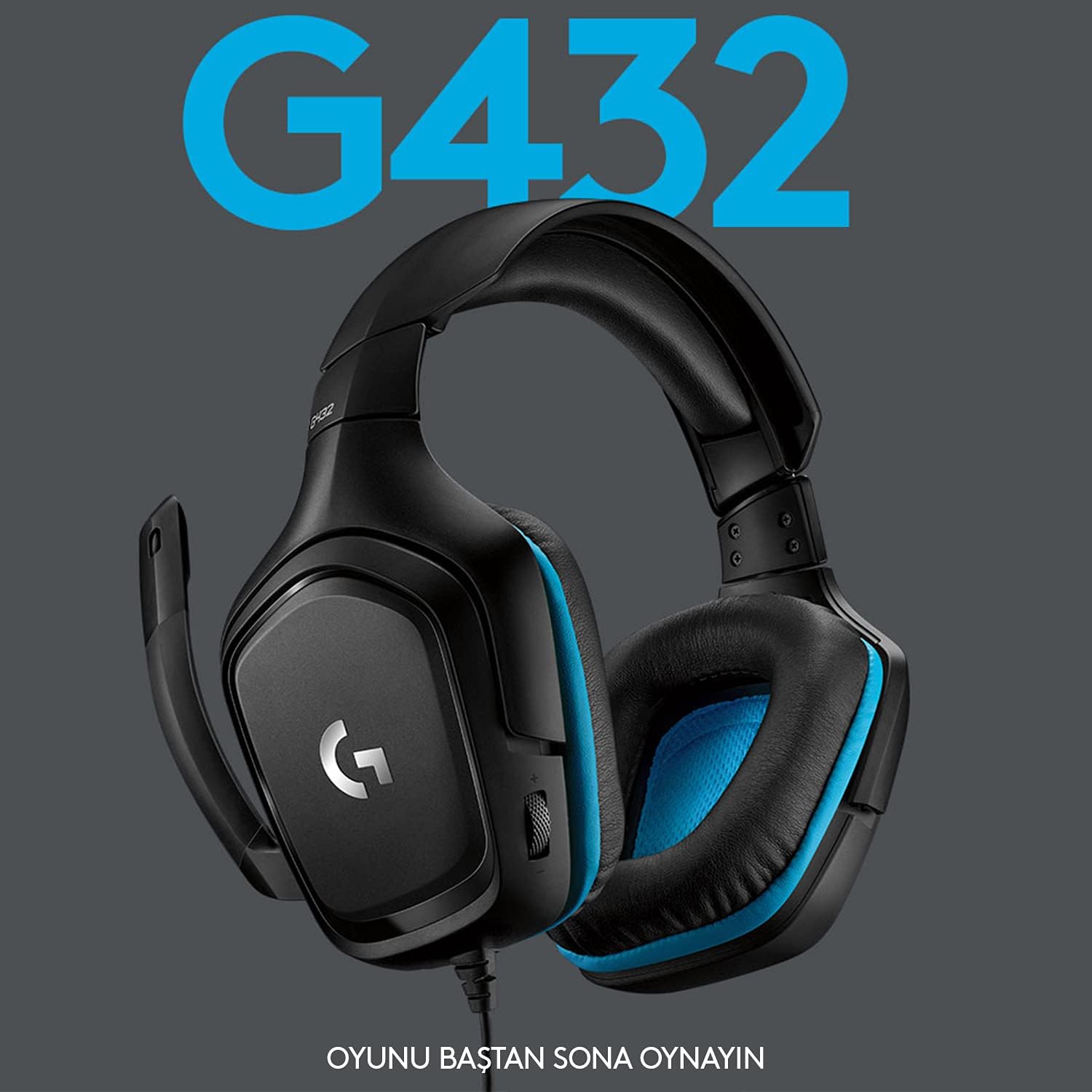 Logitech G G432 Kablolu Oyuncu Kulaklığı, 7.1 Surround Ses, DTS kulaklık: X 2.0, 6mm Mikrofon, Windows, Mac, Nintendo Switch, PS4, Xbox One, Tablet ve Mobil Cihazlarla Uyumluluk, Siyah - Görsel 2