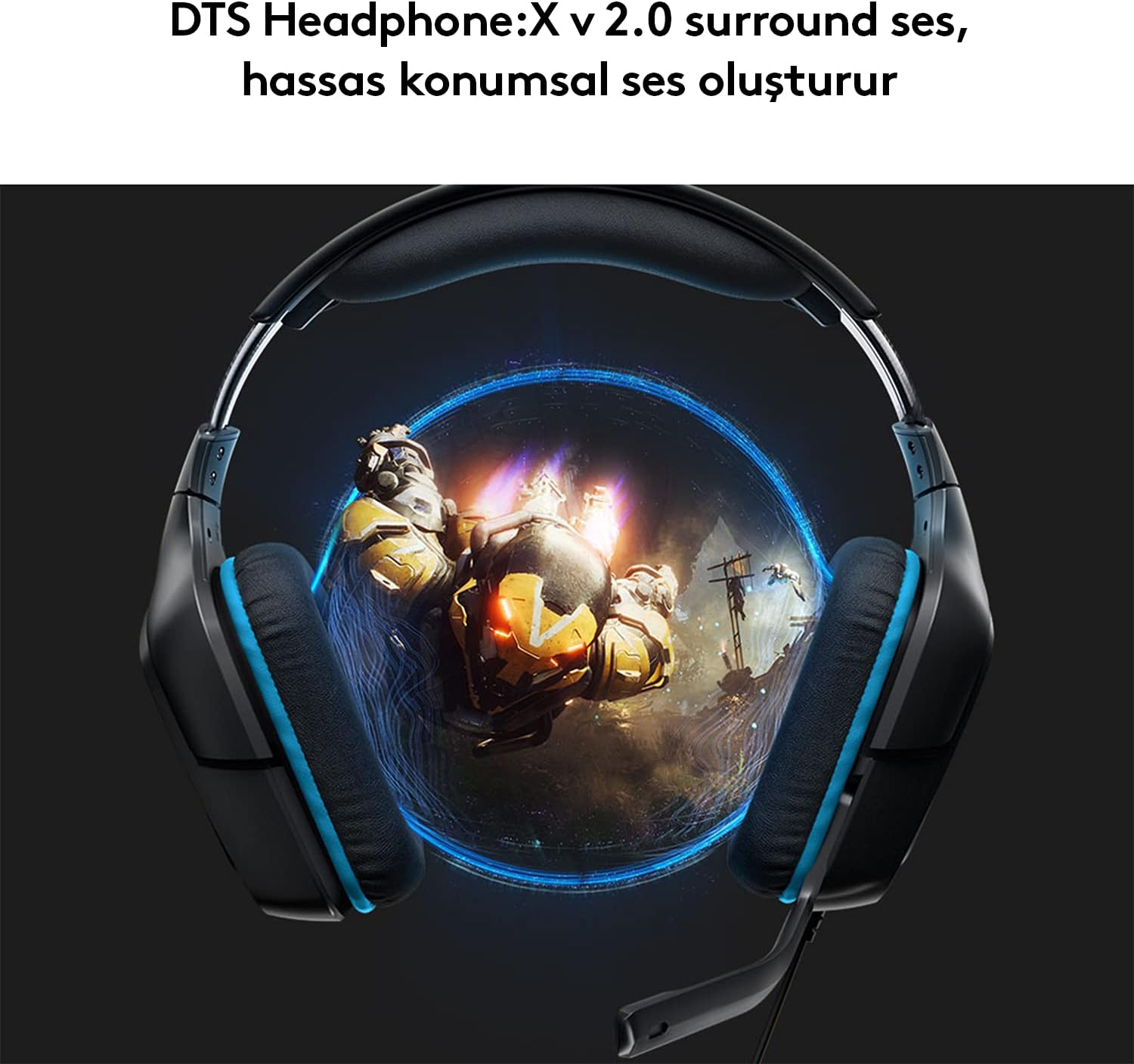 Logitech G G432 Kablolu Oyuncu Kulaklığı, 7.1 Surround Ses, DTS kulaklık: X 2.0, 6mm Mikrofon, Windows, Mac, Nintendo Switch, PS4, Xbox One, Tablet ve Mobil Cihazlarla Uyumluluk, Siyah - Görsel 3