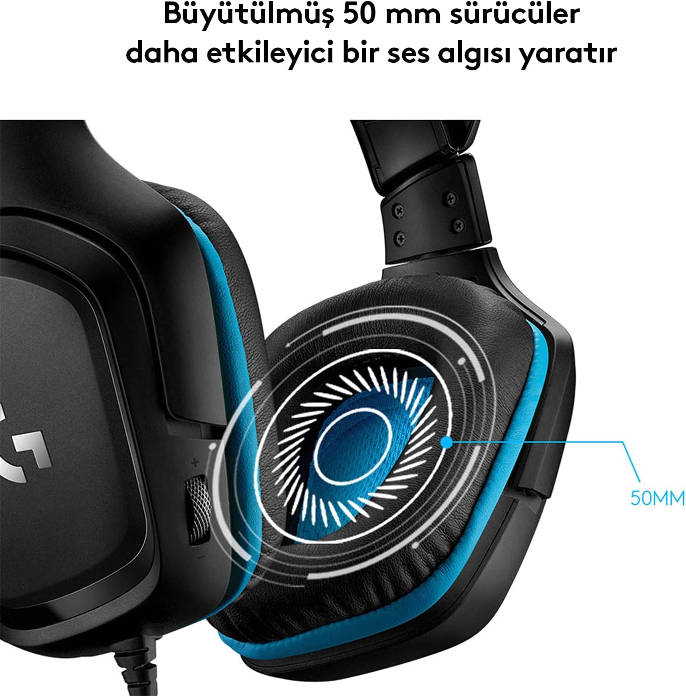 Logitech G G432 Kablolu Oyuncu Kulaklığı, 7.1 Surround Ses, DTS kulaklık: X 2.0, 6mm Mikrofon, Windows, Mac, Nintendo Switch, PS4, Xbox One, Tablet ve Mobil Cihazlarla Uyumluluk, Siyah - Görsel 4