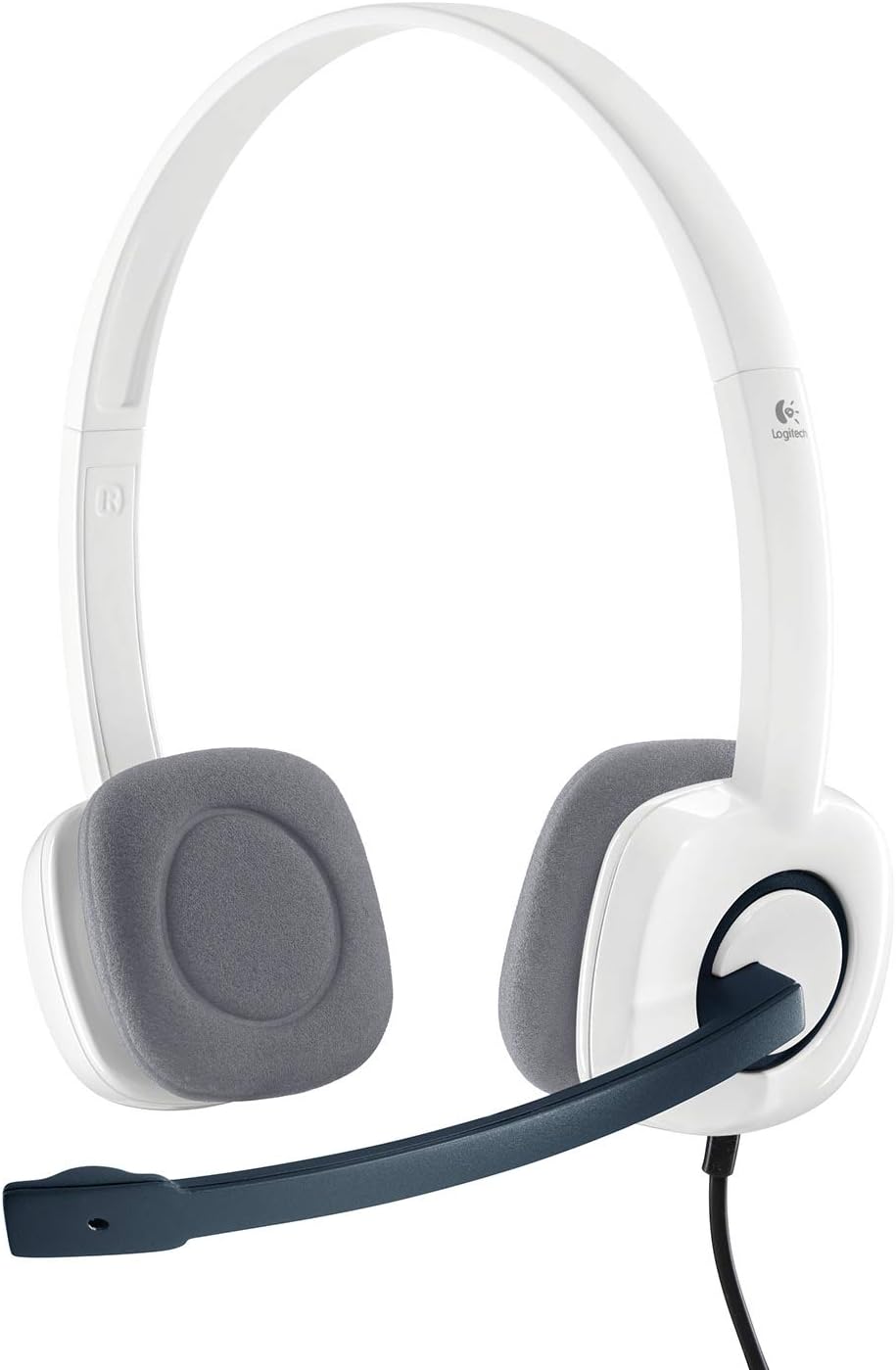 Logitech H150 Kablolu Stereo Kulak Üstü Mikrofonlu Kulaklık, Mikrofon ve Ses Çıkışı için Ayrı Bağlantı, Kablo Üzeri Kontrol Özelliği, Beyaz