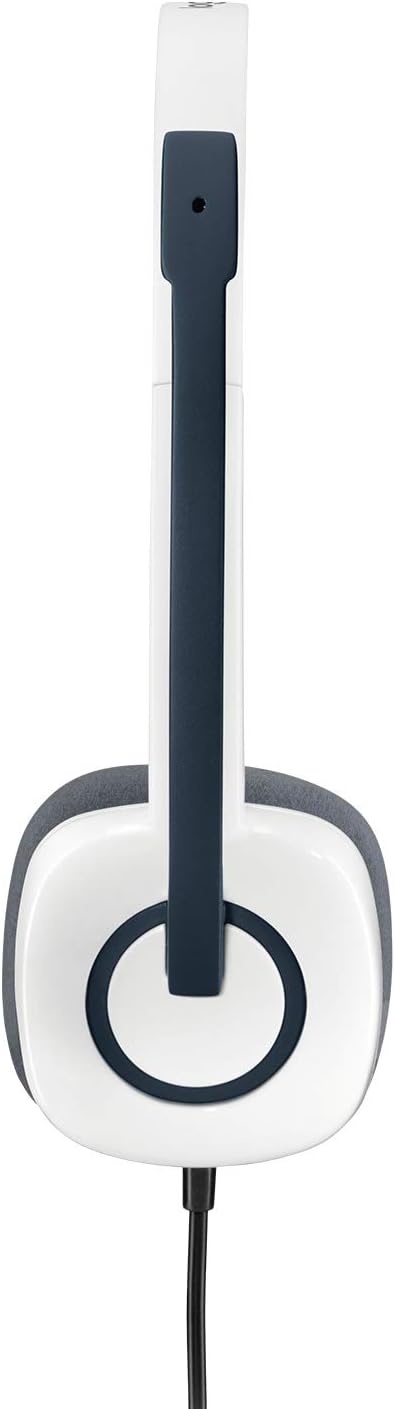 Logitech H150 Kablolu Stereo Kulak Üstü Mikrofonlu Kulaklık, Mikrofon ve Ses Çıkışı için Ayrı Bağlantı, Kablo Üzeri Kontrol Özelliği, Beyaz - Görsel 3