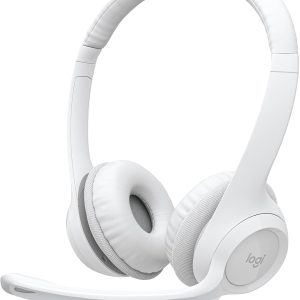 Logitech H390 Kablolu Kulak Üstü Mikrofonlu Kulaklık, Dijital Stereo Ses, Katlanabilir Gürültü Önleyici Mikrofon, Kablo Üzeri Denetimler, Beyaz