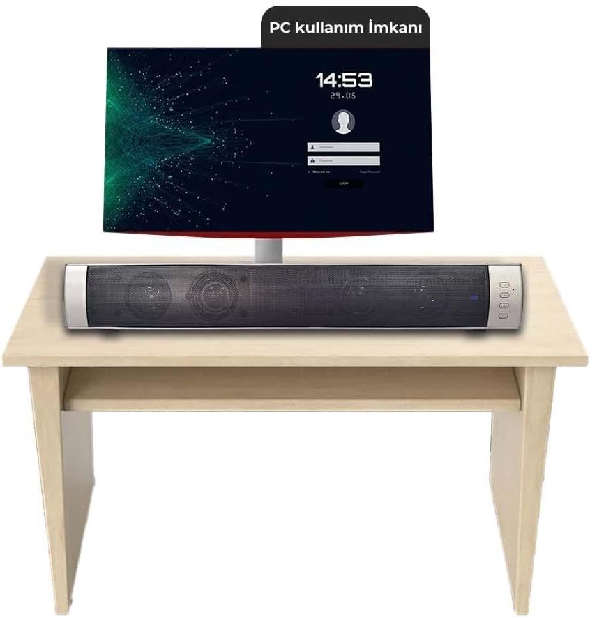 Maxword SLC-40USB-BT Şarjlı Soundbar 40 Watt Bluetooth USB Şarjlı (46x7x6 cm) - Görsel 3