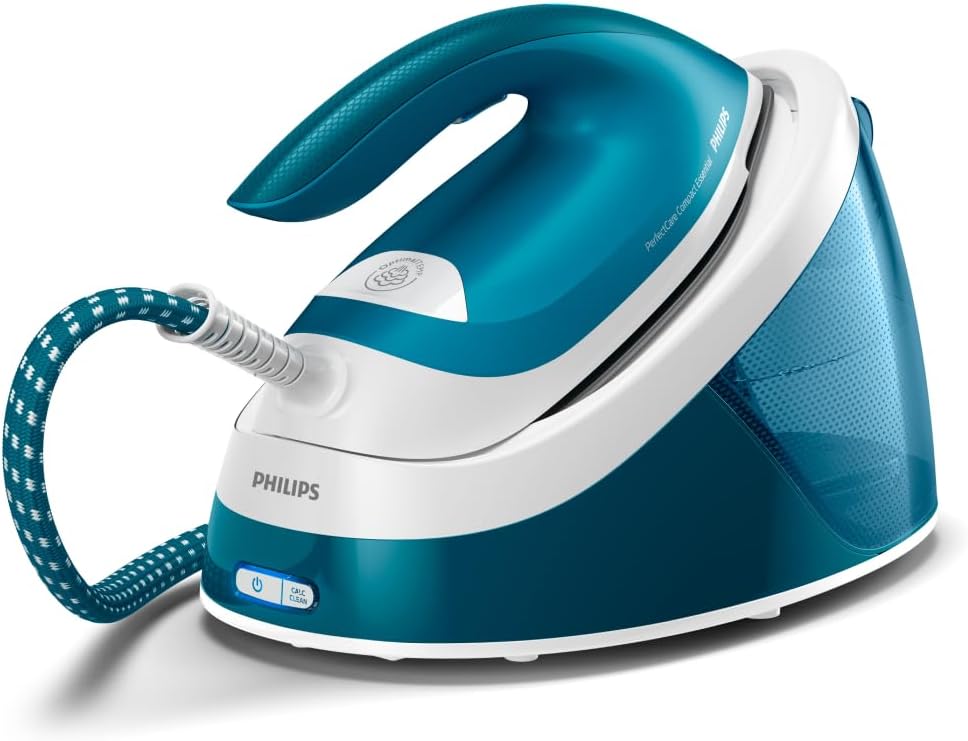 Philips PerfectCare Compact Essential Buhar Kazanlı Ütü — 2x Daha Fazla Buhar, Yanık Yok, OptimalTEMP, 6 Bar Basınç, 360 g Şok Buhar, 1.3 L Tank, Hafif, Kolay Saklama (GC6815/20)