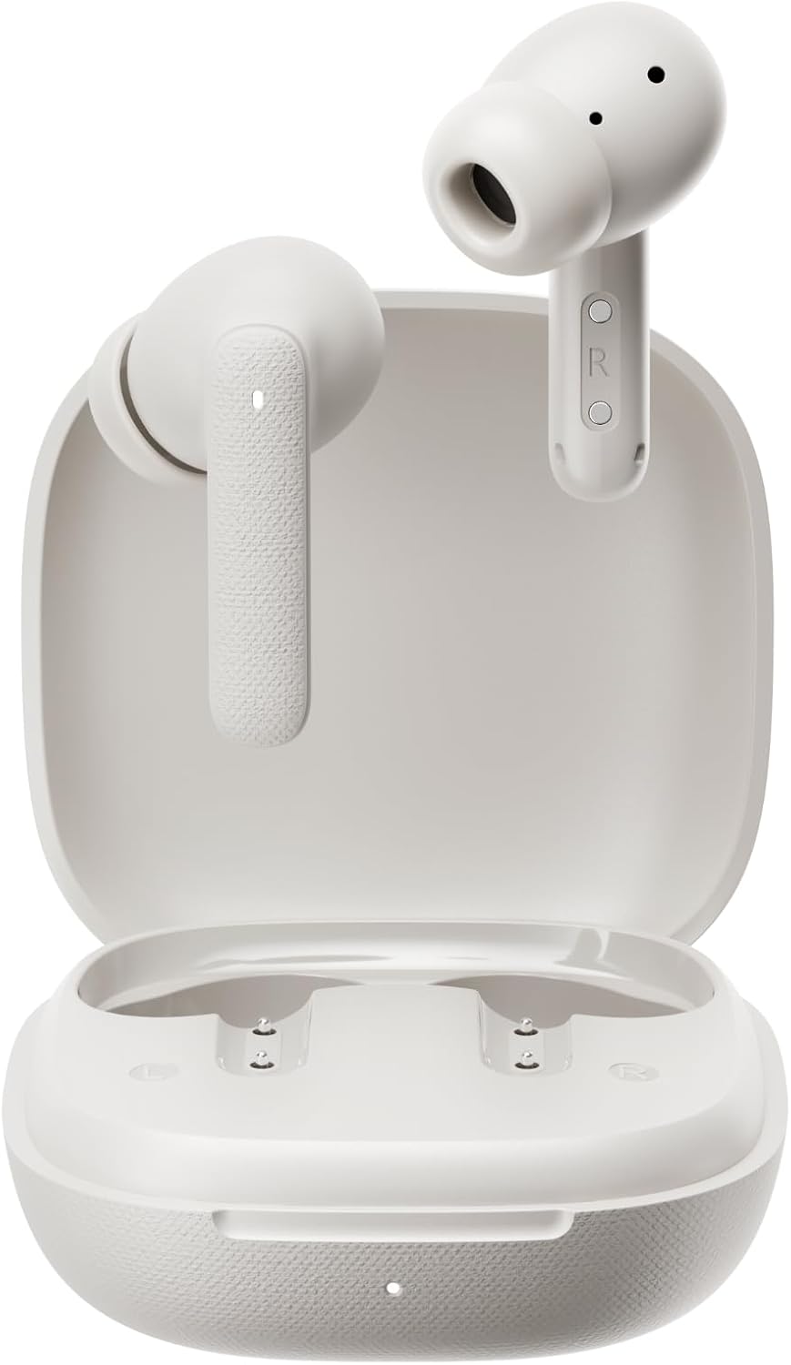 QCY Buds Bluetooth Kulaklık - Şık Tasarım - iPX4-35 Saat Ultra Uzun Pil Ömrü - Düşük Gecikme 0.06s -AI Beyaz