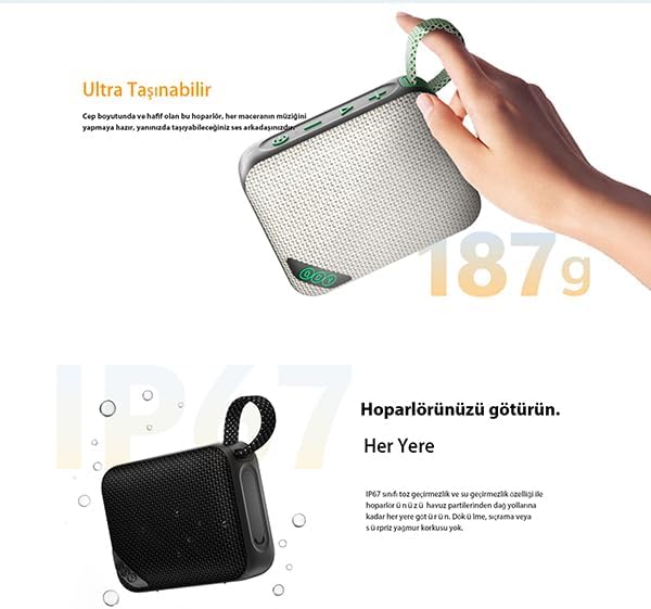 QCY SP2 RGB Bluetooth Hoparlör Siyah - Görsel 3